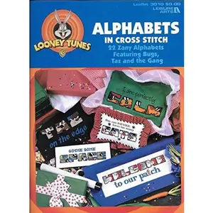 USED-Looney Tunes Alphabets in Cross Stitch: 22 Zany Alphabets Featuring Bugs, Taz and the Gang (Leaflet #3010) by Looney Tunes WB & Leisure Arts (Paperback)