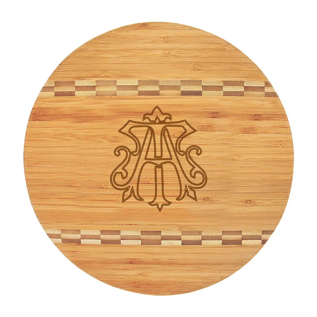 Chic Monogram Round Cutting Board #LCB024-MONCHIC
