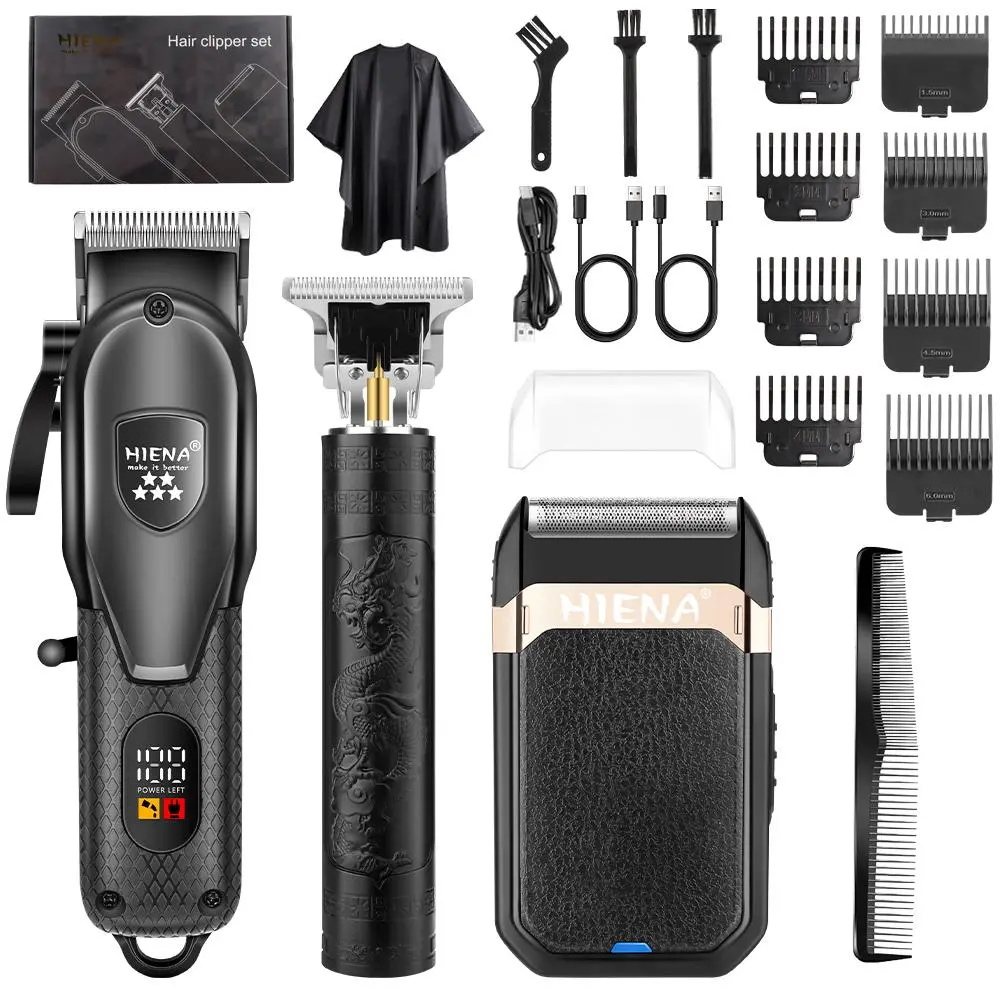 Men's Electric Shaver Set Clipper with LED Display, USB Rechargeable, Cordless Rechargeable Shaver, 7000 Speed, Home Grooming & Salon Use, Perfect Gift for Men, Beard Hair Shaver, Rechargeable Shaver Kit