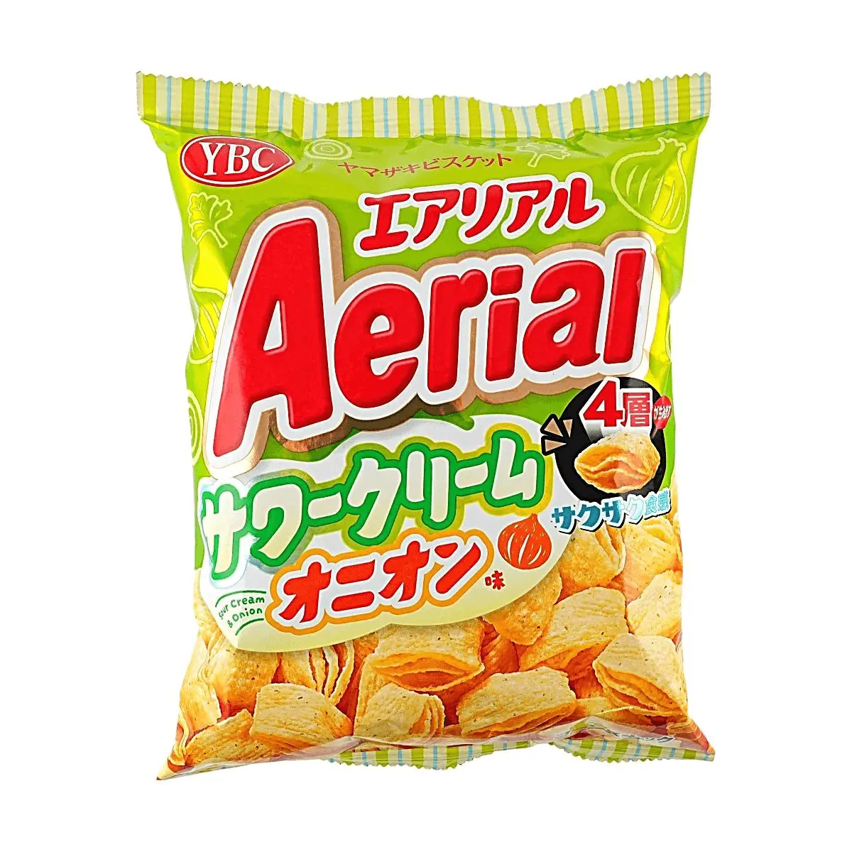 YBC Yamazaki Air Crisps Sour Cream & Onion Flavor - Light & Crispy Puffed Snack 65g