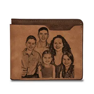 Customized Wallet Photo Mens Brown
