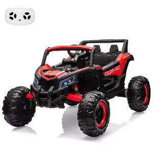 GARVEE 24V Ride-On UTV: Remote Control, 200W Motor, Spring Suspension, Music, LED Lights - Red