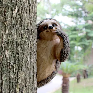 Sloth Design Tree Hanging Decoration, 1 Box Creative Outdoor Garden Decoration, Courtyard Animal Pendant, Housewarming Gift, Garden Accessories