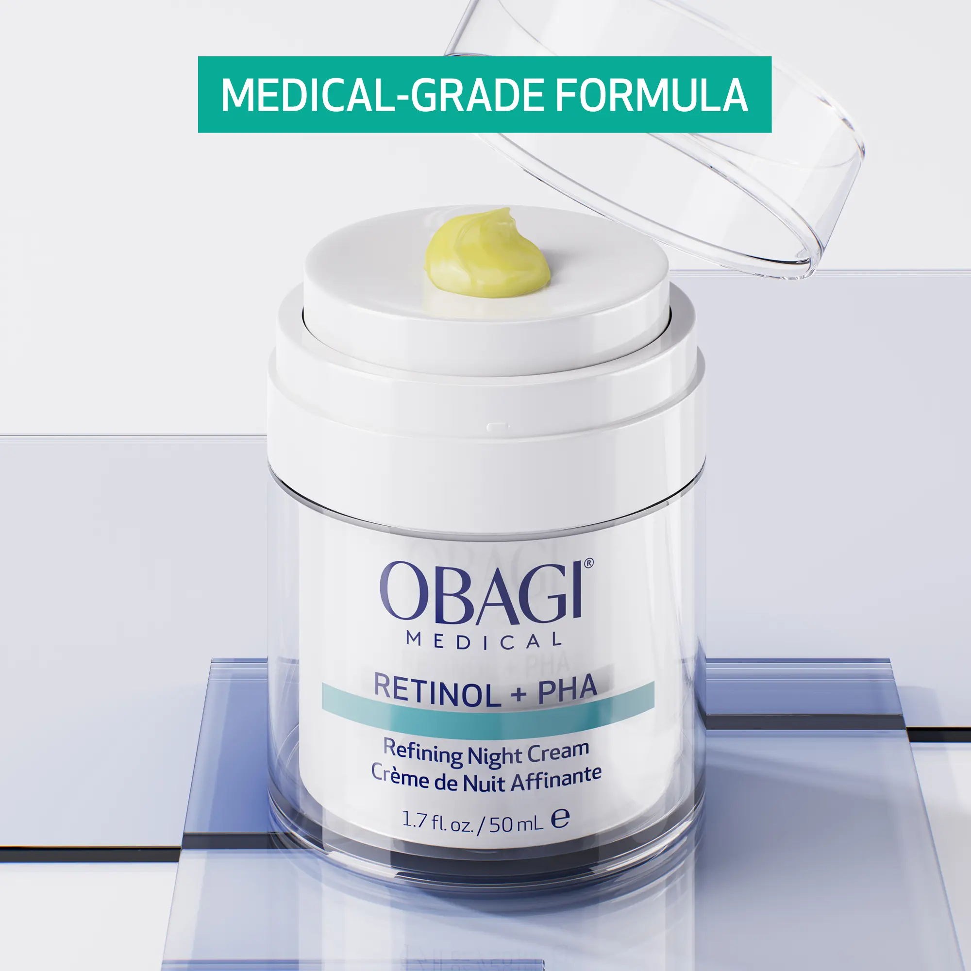 Obagi Medical Retinol + PHA Refining Night Cream - Clinically Proven, Dual-Action, Overnight Anti-Aging Face Cream for smoother, Renewed Skin