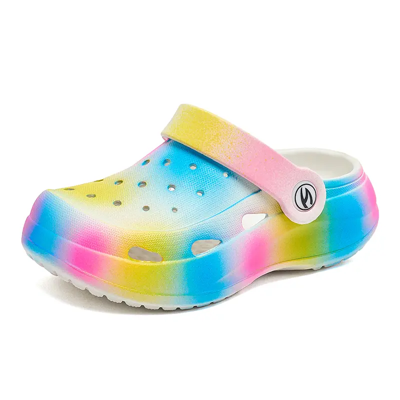 HOBIBEAR Kids' & Toddlers' Clogs, Synthetic Casual Slide Sandals with Closed Toe for Beach Outings, Slip-On Fashion Sandals for Outdoor Play