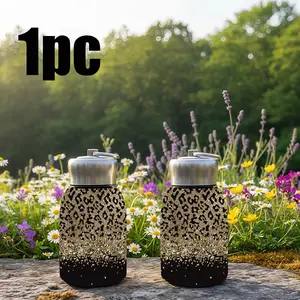 1pc 10.5oz Stainless Steel Insulated Cup Tumbler, Leopard Gradient Pattern, Cold & Hot Drinks, Outdoor Camping Hiking Gift