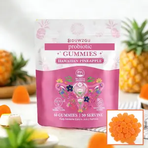 DUWZGU Feminine Balance Gummies | Hawaiian Pineapple Flavor, Probiotic Blend for pH Balance & Daily Comfort Healthcare Minerals
