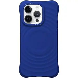 Casetif Ripple Phone  Case [Silicone/Compatible with Magsafe / 6.5 ft. 2X Military Grade Drop Protection] - Cobalt Blue