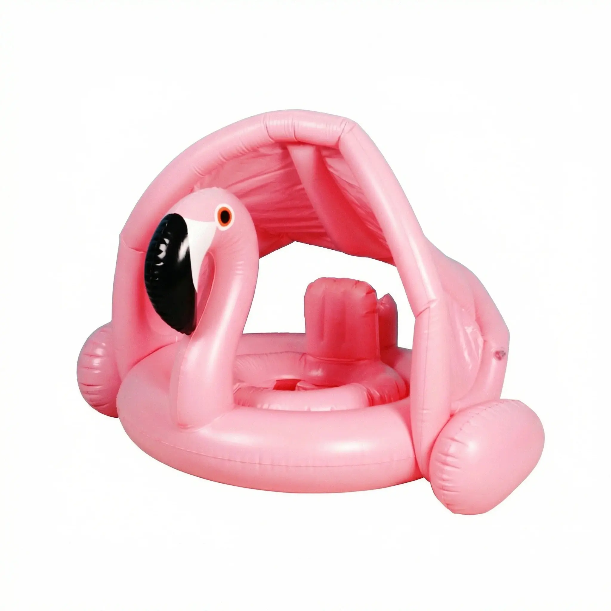 Inflatable Flamingo Baby Pool Float with Removable Canopy, Infant Swim Float with Safety Seat & Anti-Flip Design, Portable Water Float, Inflatable Pool Floaters, Pool Floats Seat, Fun Pool Floats, Pool Floaties