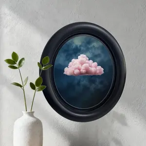 Vintage Art Style Clouds and Deep Blue Sky Wall Decor, Artistic Decorative, Perfect for Halloween Christmas Thanksgiving Home Office Decoration