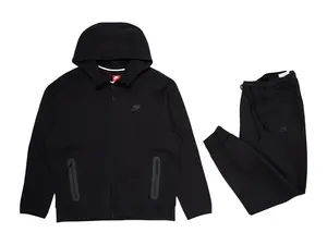 Nike Sportswear Tech Fleece Full-Zip Hoodie & Joggers Set Black/Black (men) by StockX