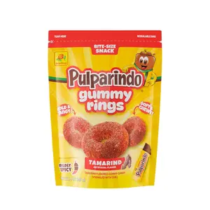 Pulparindo Gummy Rings Tamarindo Flavored Gummy Candy Sprinkled With Chili - Bold and Tangy - Soft and Chewy - Mexican Traditional Candy Sweet Snack 9oz