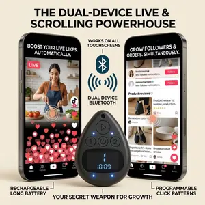 Rechargeable Phone Auto Clicker, Digital Display Screen Tapper, Fast Finger Click Simulator for Live Stream & Shopping Snatching
