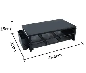 Monitor Stand Riser with Drawer, Desk Organizer for Office & Home, Desktop Storage Holder for Stationery, Laptop & Computer Stand