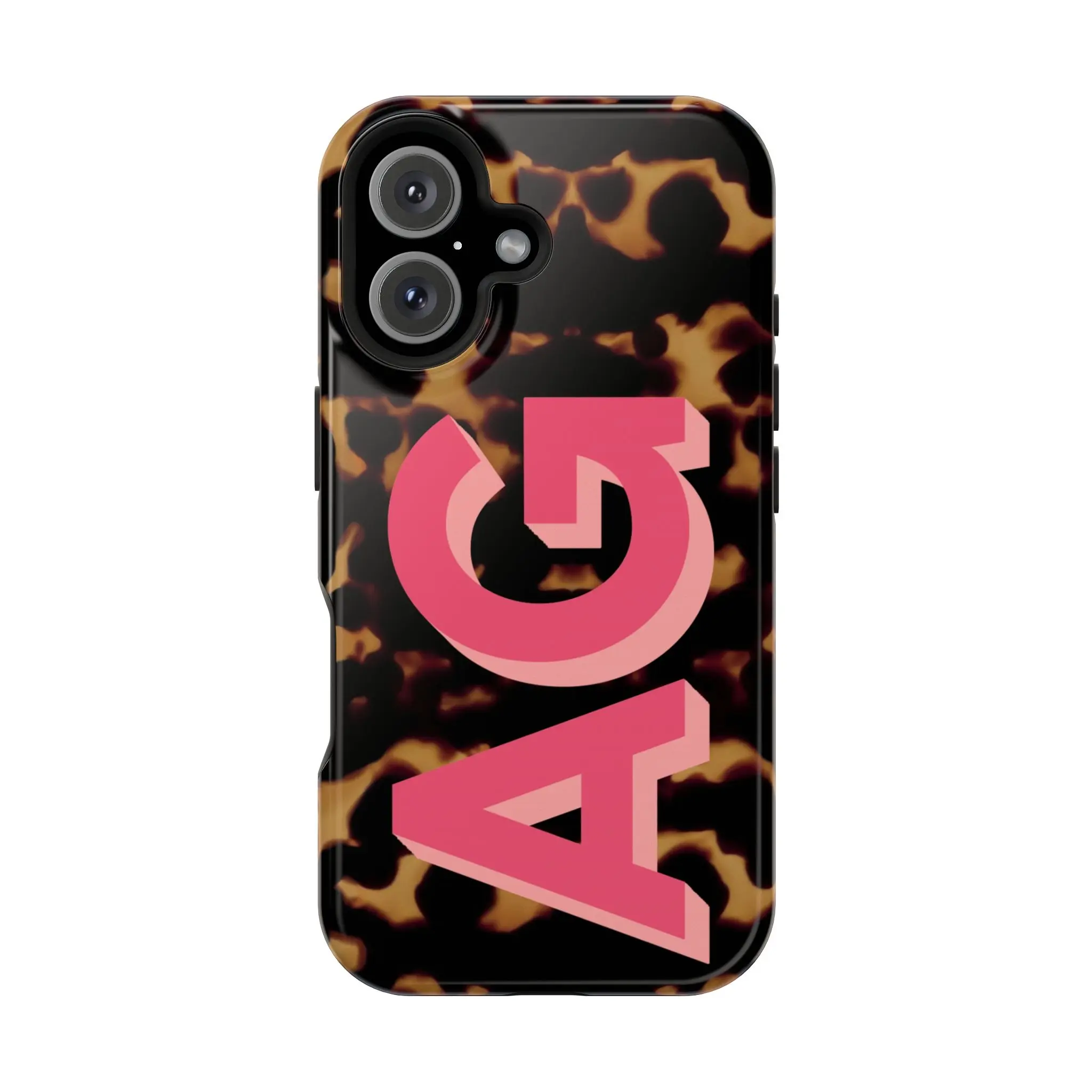 MagSafe Tortoise Shell Monogram phone Case, Magsafe Compatible iPhone 17 Promax Case, iPhone 17 Case, Iphone 17 Air Case, Big Initials, Personalized Case, phone 16 Pro Max Case