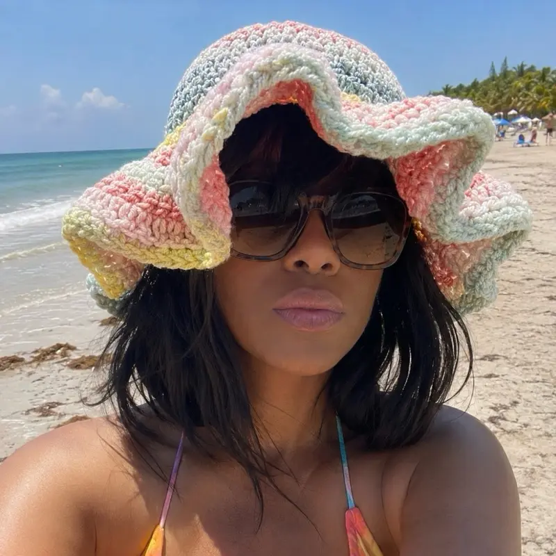 Crochet Floppy Hat - Rainbow Mist, Casual, Unisex Fit, Stylish Look, Ideal for Daily Wear