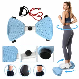 Twist Board Exercise Equipment with Pull Cords - Non-Slip Core Trainer, At Home Gym Equipment, Home Workout Gear for Abs Workout & Balance Training