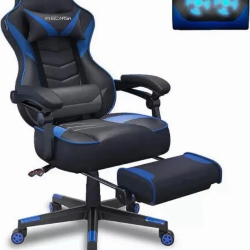 ELECWISH Gaming Chair Massage Swivel Office Chair Computer Seat wi...