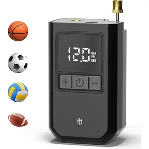 Ball Pump for  Balls, Portable Electric Basketball Pump Ultra Fast Inflation, with Digital LED Display Air Pump for Balls, Preset  with Ball  for Soccer, Volleyball