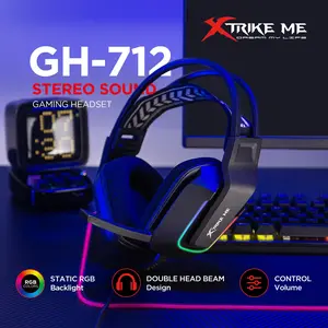 Foldable Microphone Gaming Headset, Wired Gaming Headphones - External foldable omnidirectional microphone, mesh fabric material, 50mm drivers, 2-meter cable length, ideal for PC gamers and online team play - Black and white