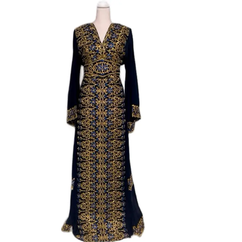 Beautiful Embroidered Kaftan - Lightweight Chiffon, Available in Multiple Colors & Sizes, Perfect for Any Occasion