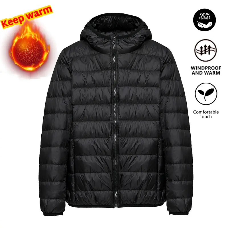 Clean Gent women’s winter down jacket, 90% white duckdown content, casual slim-fit hooded outerwear with pockets, lightweight and warm for autumn/winter commuting, new arrival for fall
