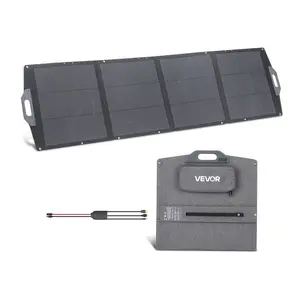 【DealsForYouDays】VEVOR 200W Foldable Solar Panel, 24% High-Efficiency Portable Monocrystalline Solar Panel Charger with MC4 Output, USB-A, Type-C & DC Ports, IP67 Waterproof for Power Stations, Camping, Hiking Trips, Solar Panels