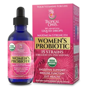 Liquid Probiotics for Women by Tropical Oasis - Better Ingredients + Better Absorption - 4 Fl Oz Healthcare Vitamin