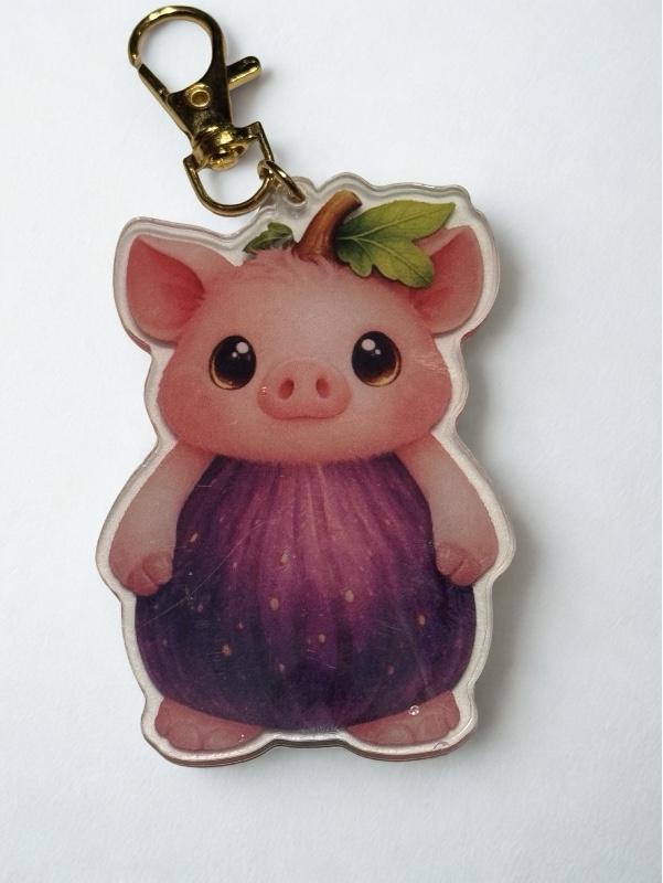 Strawbearry Bear- The Produce Pals Acrylic 2 Sided Keychains