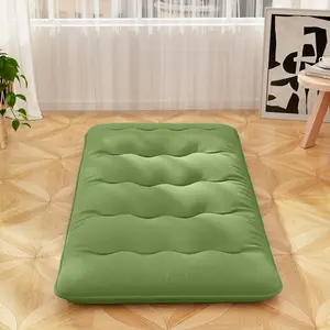 COSTWAY - Floor Mattress with Washable Cover and Carry Bag-Twin Size
