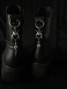 Punk Style Bird & Wings Design Alloy Shoe Charms Set, Chain Shoes Charms, Fashionable Novelty Shoes Decorations for Boots, Shoes DIY Accessories for Women & Men, Valentine's Day, Gift, Shoe Embellishment Set