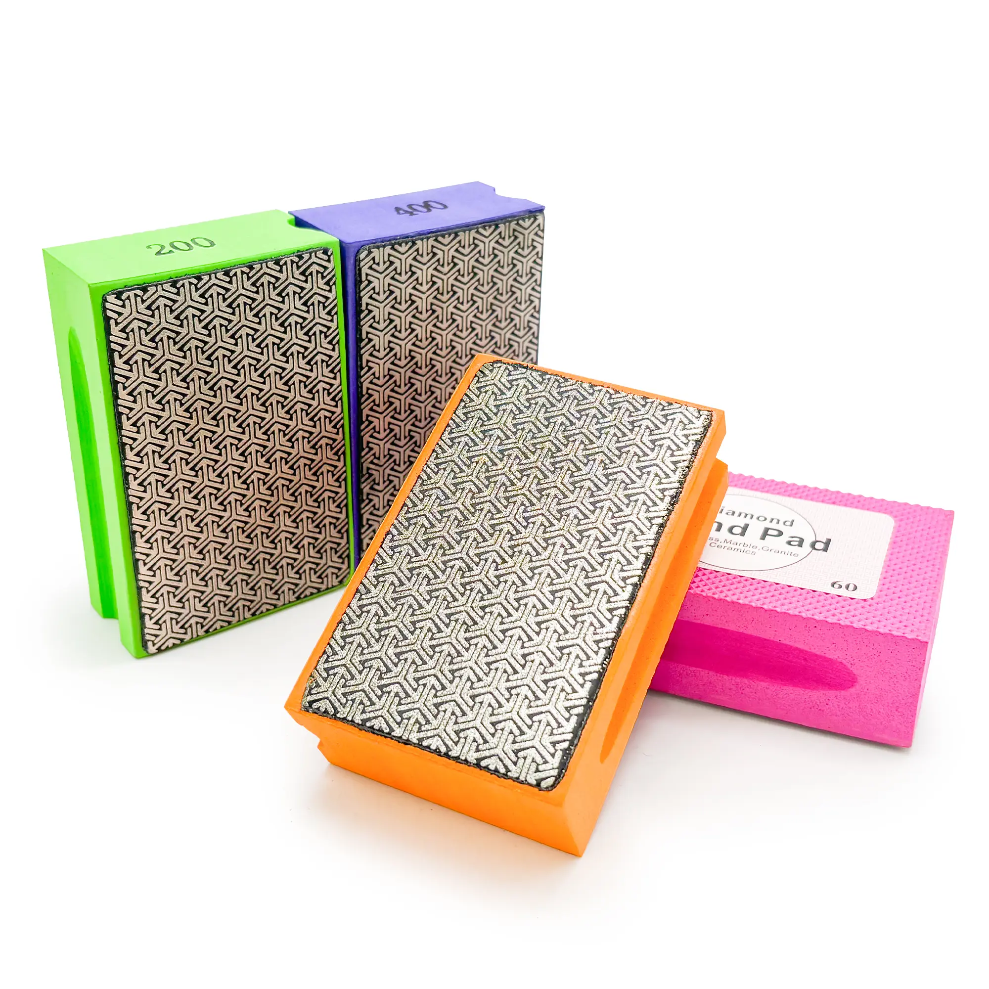 Full Diamond Coated Hand Sanding Pad - Diamond Polishing Pads for Glass Polishing, Stone Grinding, Ceramic Deburring