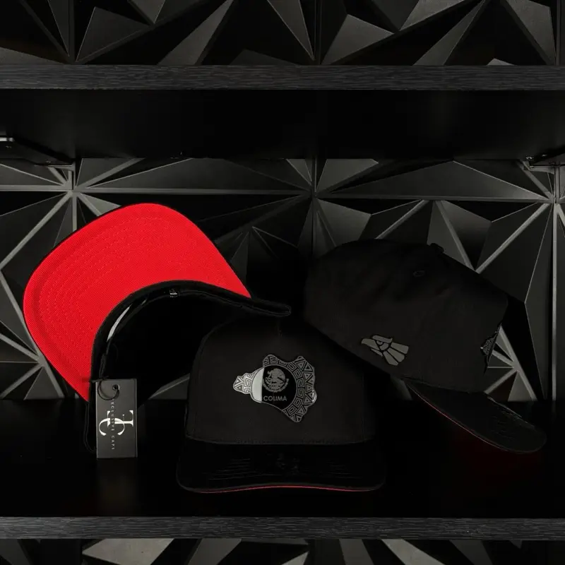 Colima México estado SnapBack Hat-Black/Red Visor Cotton Cap Colima México estado SnapBack Hat-Black/Red Visor Cotton Cap