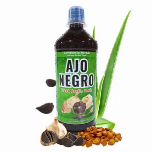 New Tonico Viral Ajo Negro - Black Garlic (Ajo Negro) + Japanese Garlic (Ajo Chino) + Aloe + Maguey Extract - Juice Tonic- Jugo Tonico Premium -   de 1 litro (33.3Fl Oz) Herbal Fitness Natural Traditional