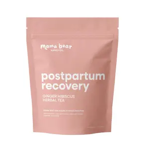 Postpartum Recovery Tea - Ginger Hibiscus Herbal Blend for Postpartum Recovery & Women's Health - 4th Trimester Beverage Drink by Mama Bear Supply Co.