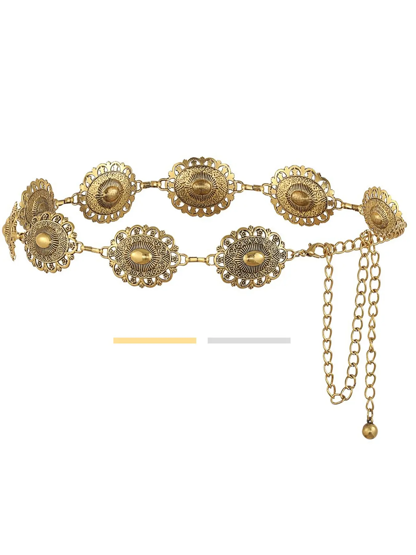 Women's Fashionable Vintage Layered Chain, Casual Waistband for Jeans, Bling Sparkling Western Belt, Stylish Belts, Fashion Belt for Party, Daily Clothing Decor, Trendy All-match & Exquisite Belt for Birthday Gift