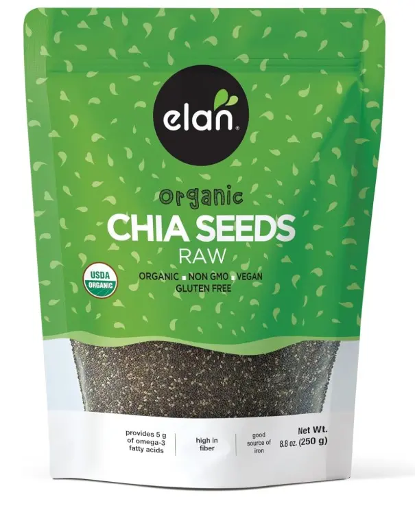 Organic Chia Seeds, 8.8 oz, Natural Raw Black Chia Seeds, Plant-Based, Non-GMO, Vegan, Gluten-Free, Kosher, Gels Easily, Superfood