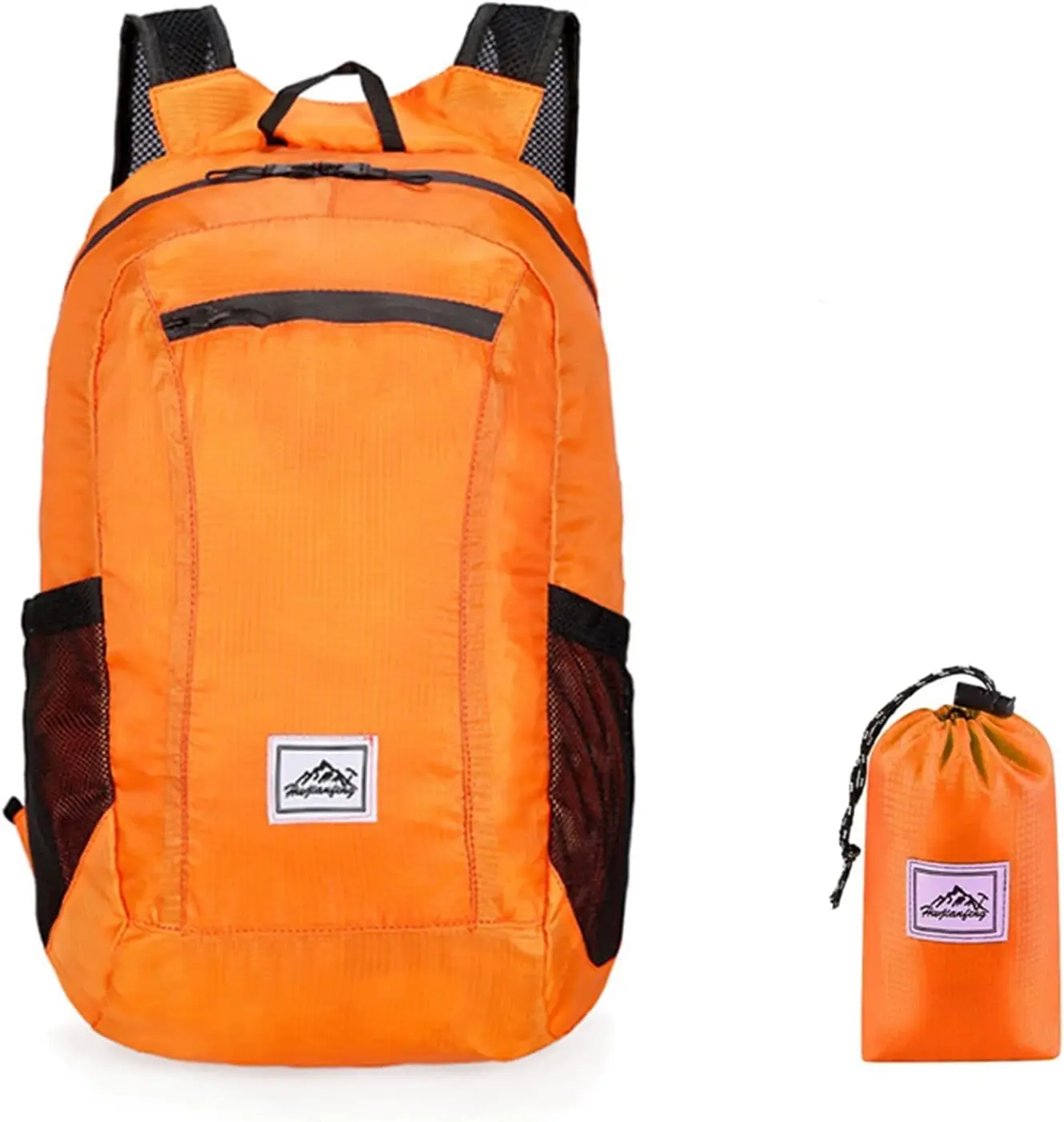 20L Foldable Backpack,Waterproof Packable Ultra Lightweight Hiking Backpack,For Men Women Travel Camping Outdoor Backpack-Orange