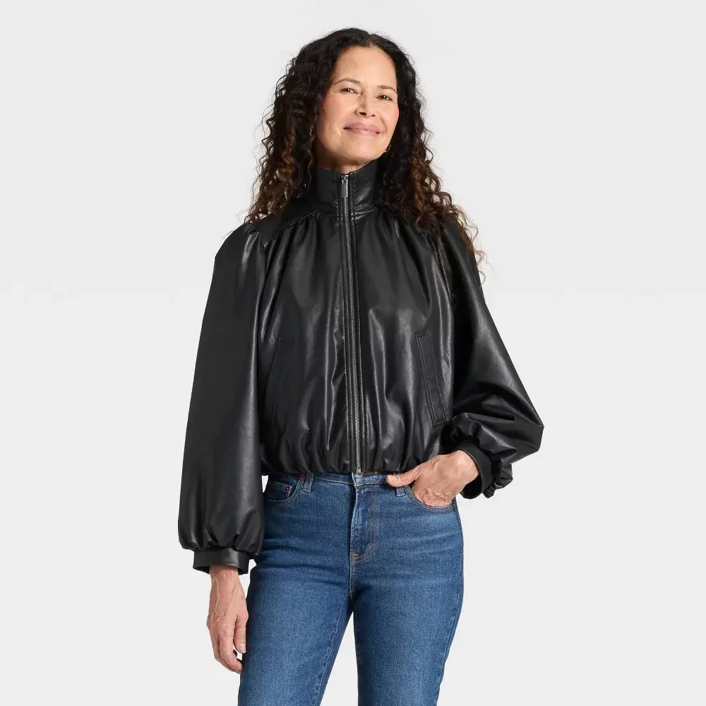 Women's Gathered Bomber Jacket - Universal