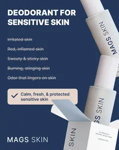 Natural Magnesium Deodorant by MAGS Skin – Zero Irritation, No Stains, Fragrance Free Spray, 24 Hour Odor Control for Sensitive Skin