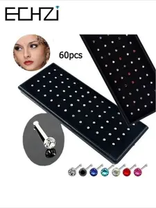 Rhinestone Decor Stainless Steel Nose Studs, Body Pierced Jewelry for Men & Women, Trendy All-match & Exquisite Piercing Jewelry for Birthday Gift, Nose Hoop Jewelry, Nose Ring Jewelry, Nose Piercings Kit