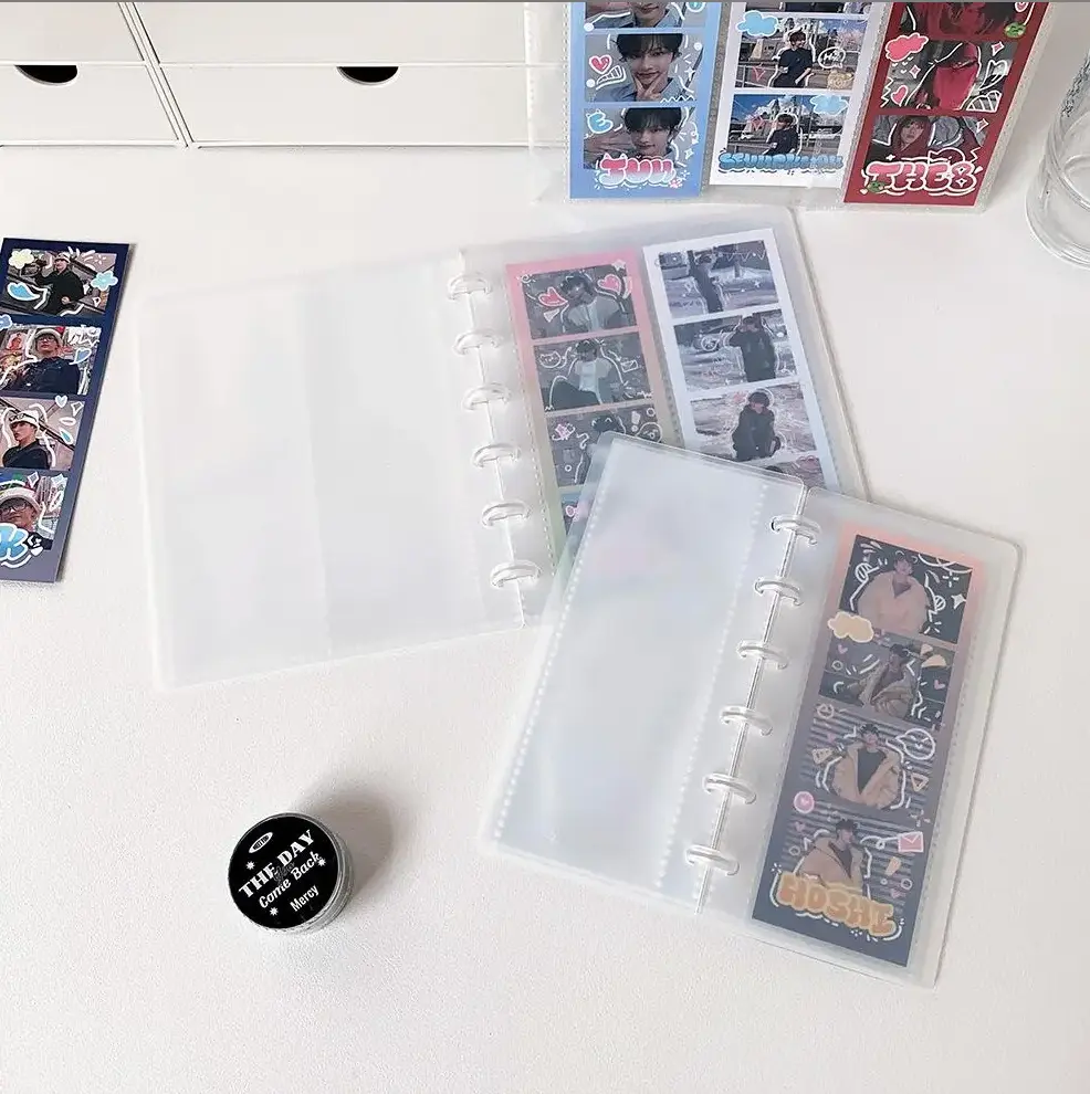 2x6-Inch Clear Photo Booth Frame,Album-Style Photo Storage Box,20-Page Photo Decorations for Anniversaries,Ideal for Weddings&"Life Four-Cut"Hotos Gift Insert