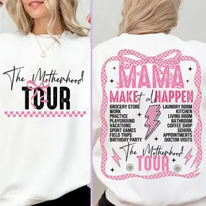 Motherhood Tour Coquette Bow Checker Sweatshirt, Some Days I Rock It Shirt, Funny Mom Sarcastic Mama, Pink Mom, Mothers Day Shirt