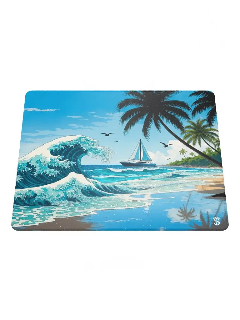 Azure Breaker Lite Gaming Mouse Pad - Anti-Slip Grip, Durable Computer Accessory for Desks (Gaming, Office Use)