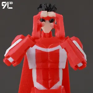 9L3D Invincible T13 Mark RedWhite Suit Dummy13 Anime Action Model Multi-Jointed Figure Superhero Toys Gift For Lover 14cm Height