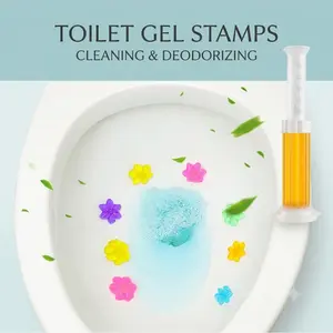 2 pcs Toilet Gel Stamp, Mix Scent combined fragrance gel for integrated cleaning and freshening