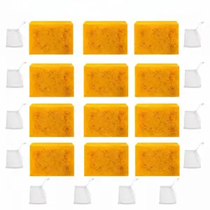 Multi-pack Lemon Turmeric Kojic Bar Soap with Natural Honey Extract, Organic Mild Cleansing Bar for Daily Face & Body Washing Routine