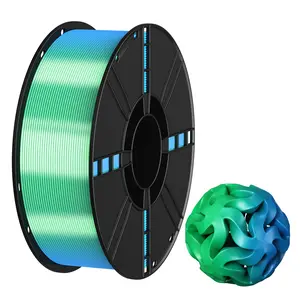 KELEIDI 3D printing consumables include silk filament PLA, 1.75mm dual color filament, PLA filament, high precision, strong toughness, neat wiring, 1000 grams (2.2 pounds) 1 kilogram, suitable for most FDM printers