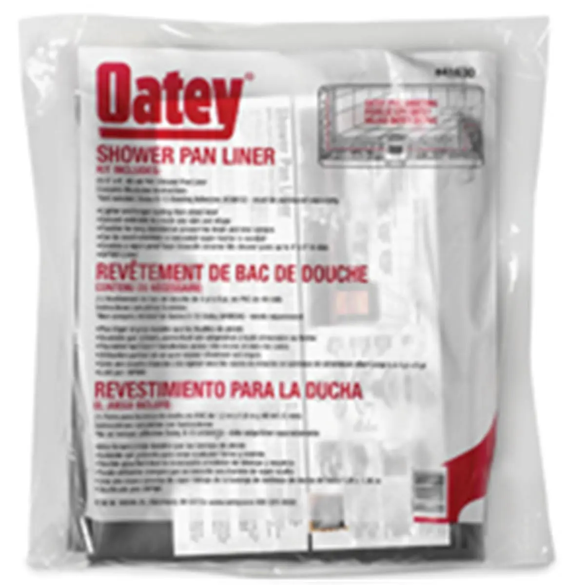 Oatey 41630 Waterproof PVC Flexible Shower Pan Liner, 5 x 6 Ft, for Bathroom Fixtures and Accessories
