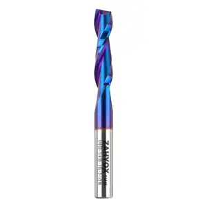 S1416 Solid Carbide nACo Coated Upcut Spiral Router Bit - 2Flutes - 1/4 SD - 1/4 CD - 1 CL - 2-1/2 OL